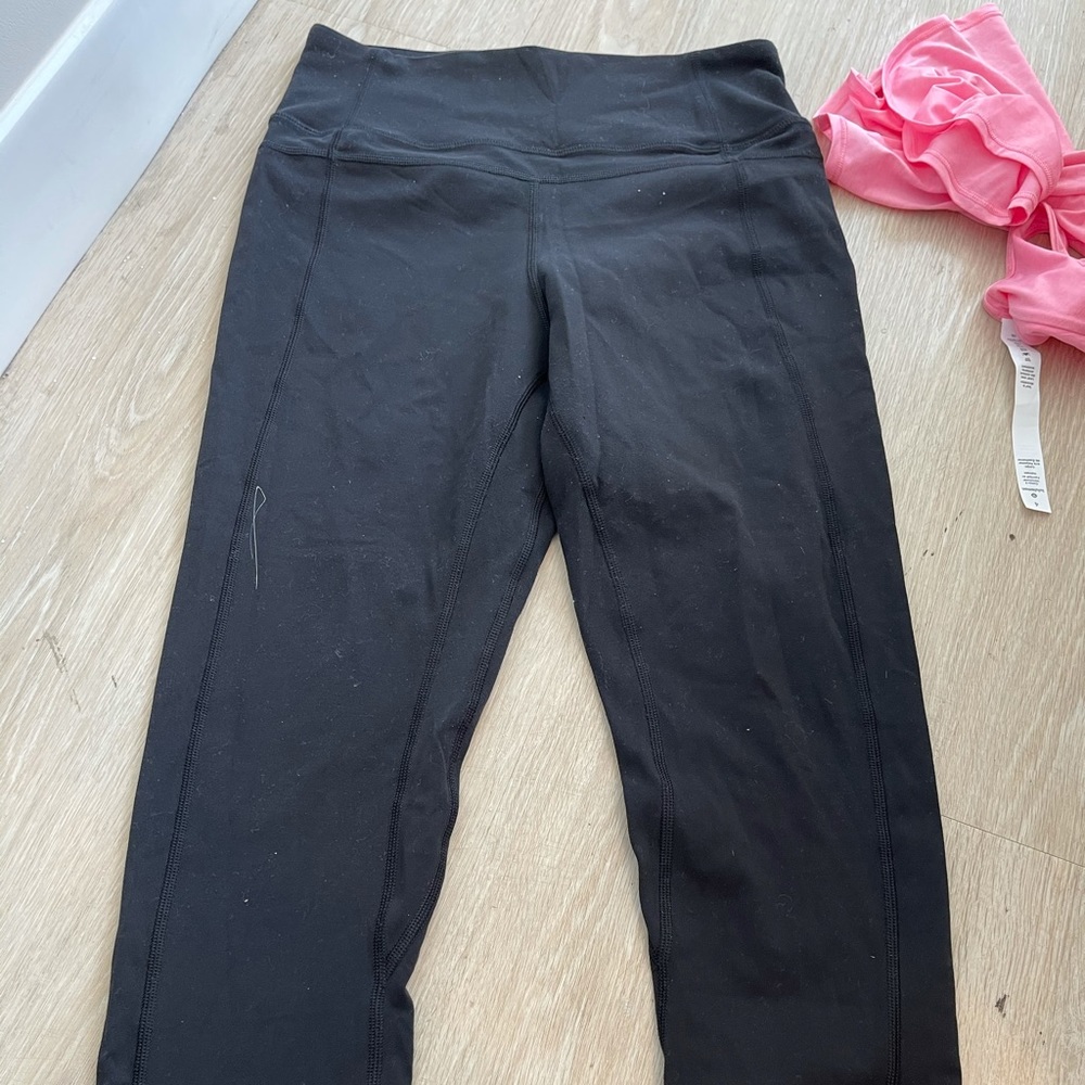 cropped black lulu leggings